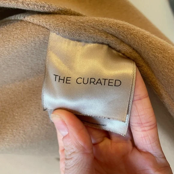 Women's Camel Wool/Cashmere Long Coat - Picture 6 of 8